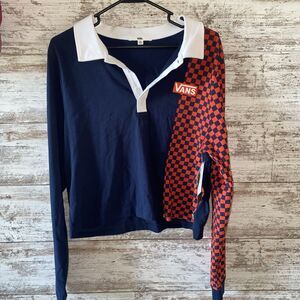 Vans NWT Pro Stitch Cropped Polo Long Sleeve Size XL